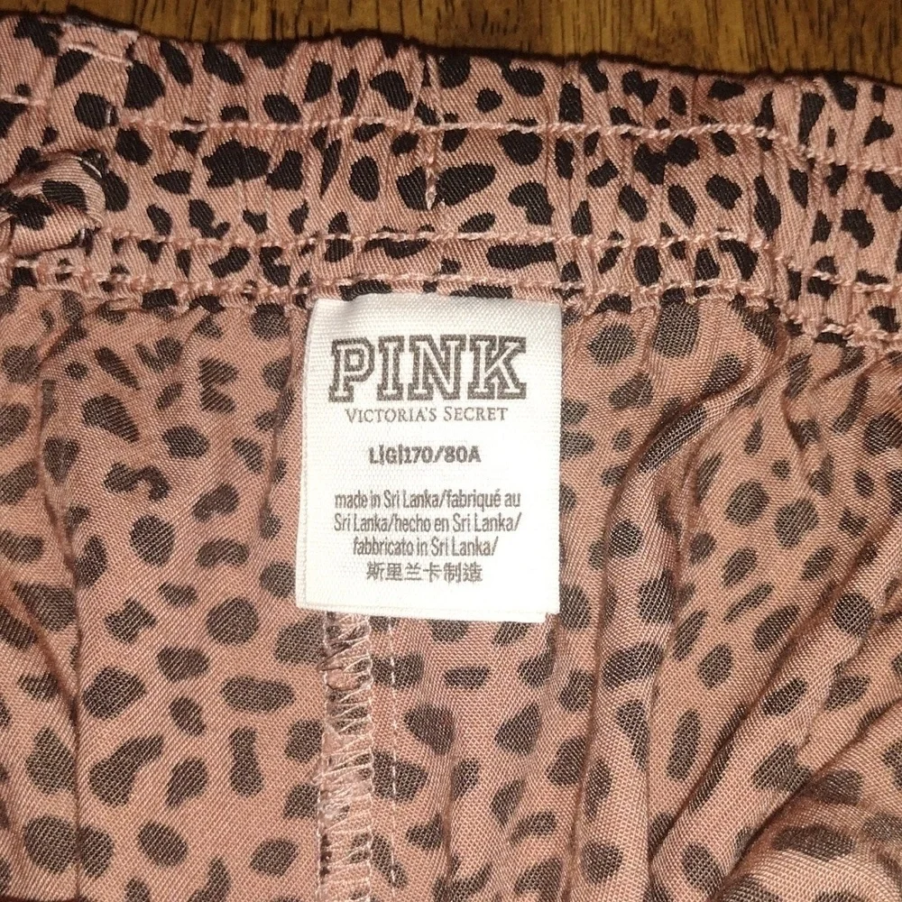 Victoria's Secret Pink Cheetah Print Lyocell Blend  Pull on Pant L